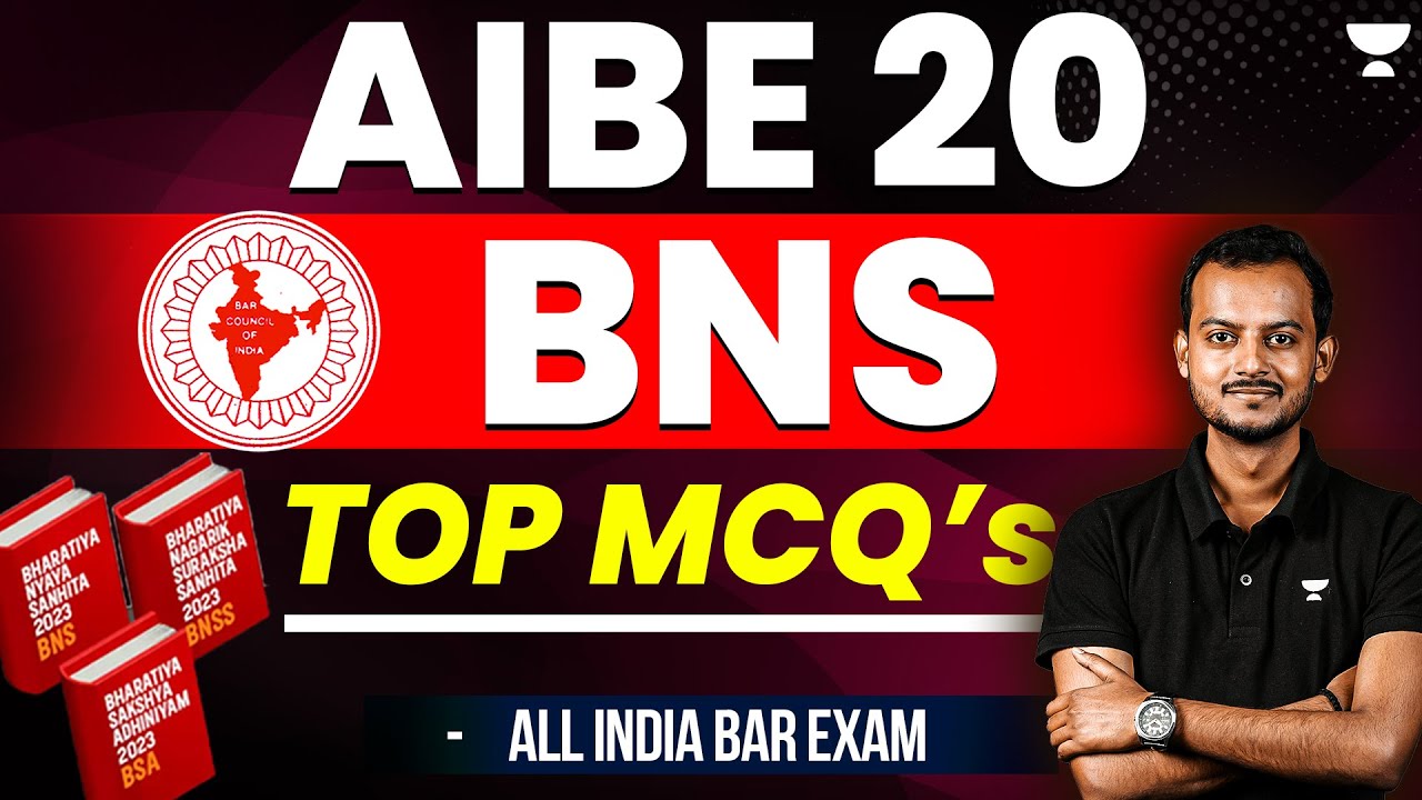 🔥 AIBE 20 BNS Top MCQ's | All India Bar Exam | Pranjal Singh