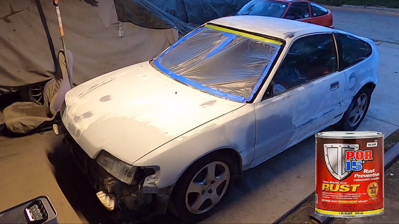 JUNKYARD RESCUED CRX 9: Windshield Removed + Rust Treatment