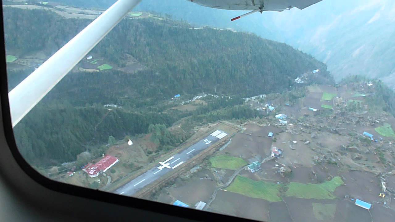 Flight from Syangboche to Lukla 8 April 2012