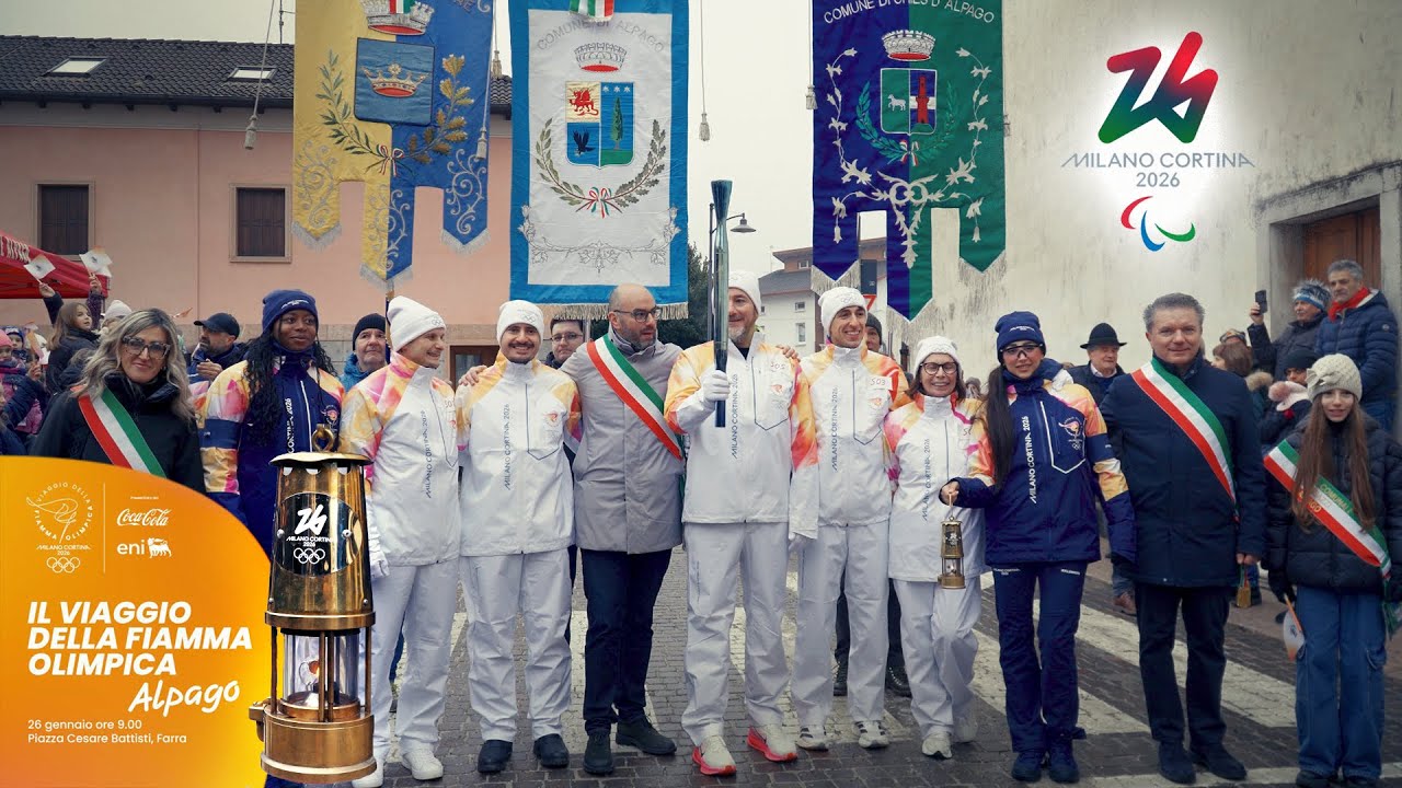 La Fiamma Olimpica in Alpago &ndash; Emozioni, musica e comunit&agrave; 🇮🇹🔥 | Milano Cortina 2026