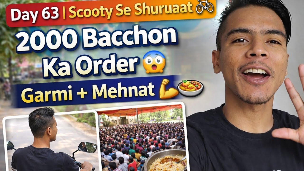 DAY 63 | 2000 Bacchon ki Bheed 😲 | Garmi, Orders & Dinner Vlog 🍲🔥