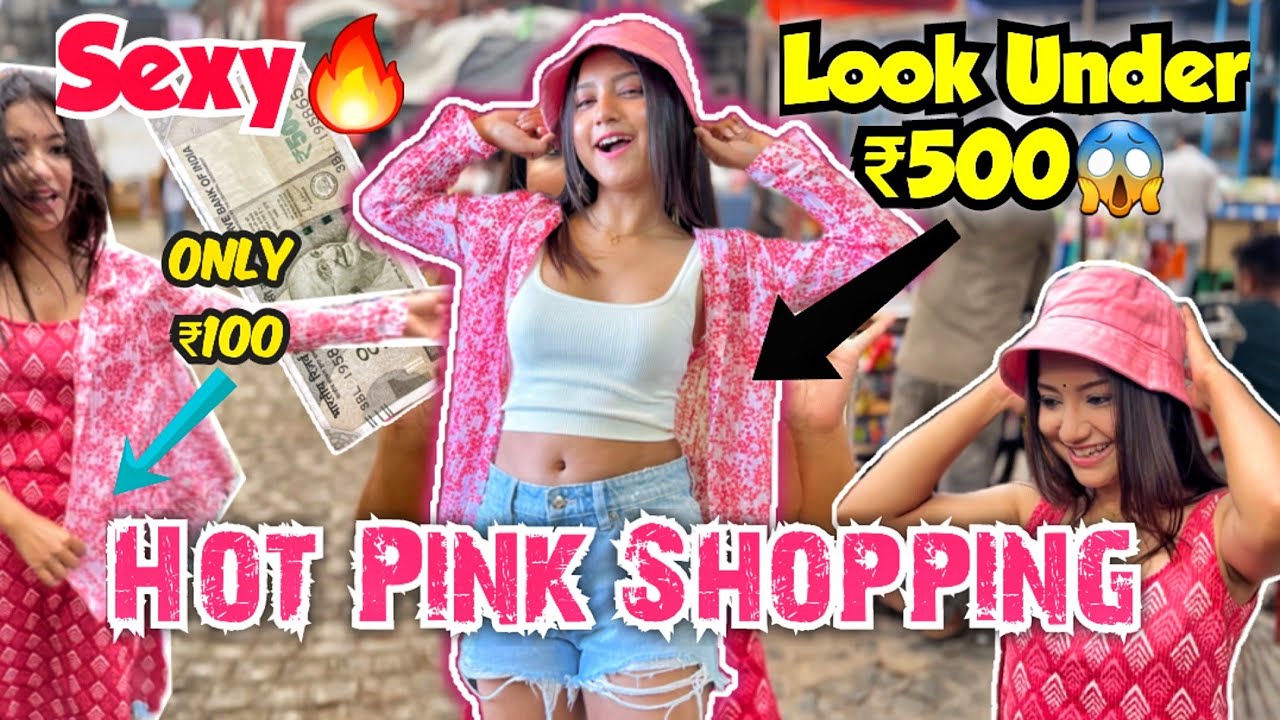 এবার ₹500 টাকায় 5টা Item😍| Hot Pink Shopping Challenge 💯 🛍️| New Market
