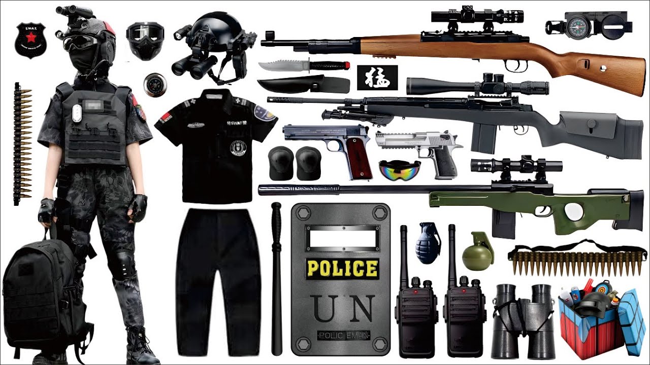 Unboxing mystery toy box, M249 light machine gun, M4 assault rifle, QZB191 automatic rifle, Glock