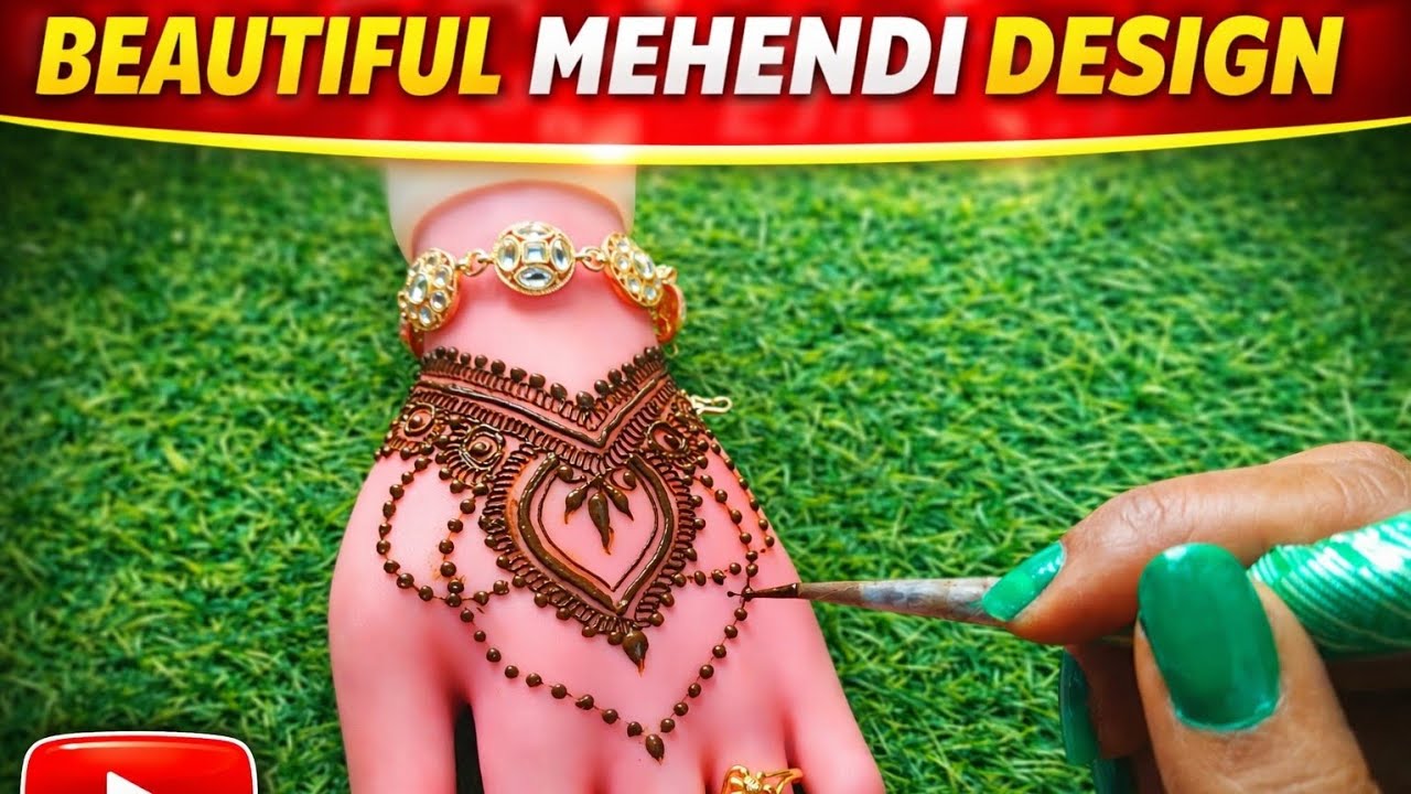 Beautiful Back Hand Mehndi Design Step By Step | Easy Mehndi Design For All Occasions #mehndidesign 