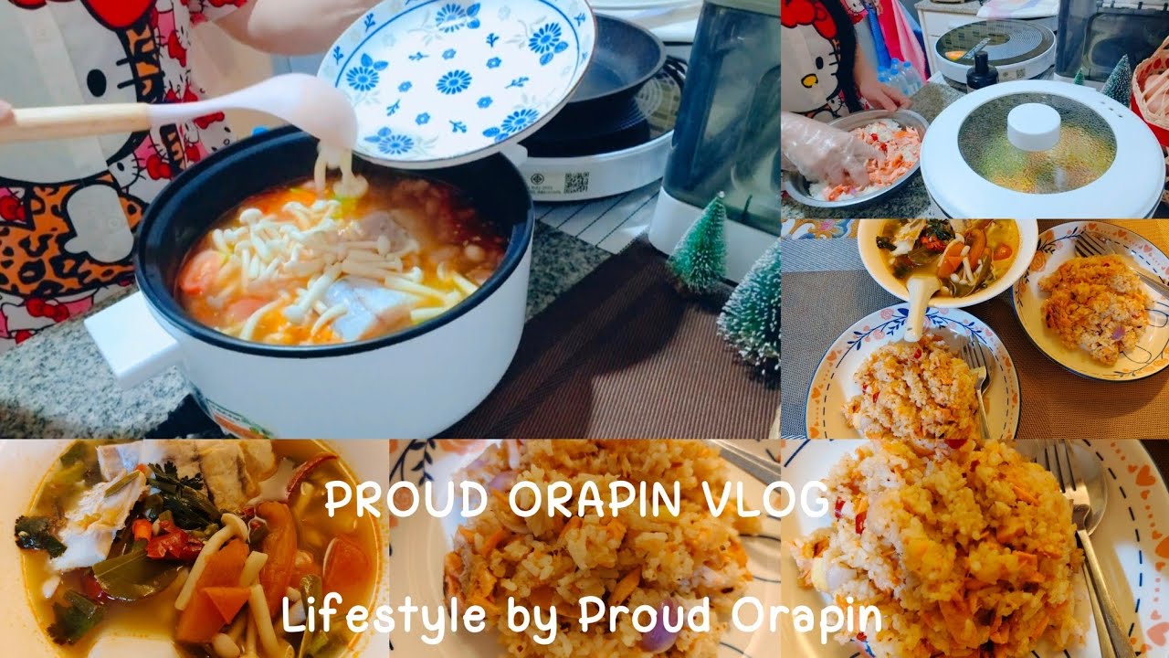 EP.313 VLOG ตุนเสบียงอาหาร เข้าครัวทำอาหาร เมนูต้มยำปลากะพง ข้าวขยำปลาแซลมอน