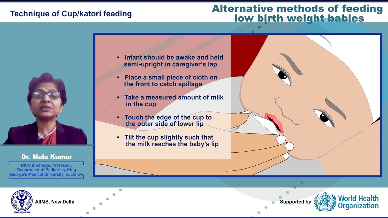 Alternative methods of feeding  low birth weight babies