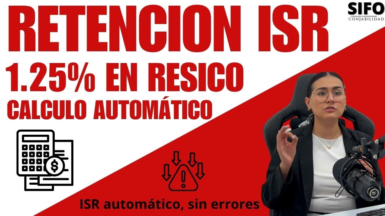 ​💰✅Como facturar con ​Retención ISR 1.25% en RESICO – Calculo automático