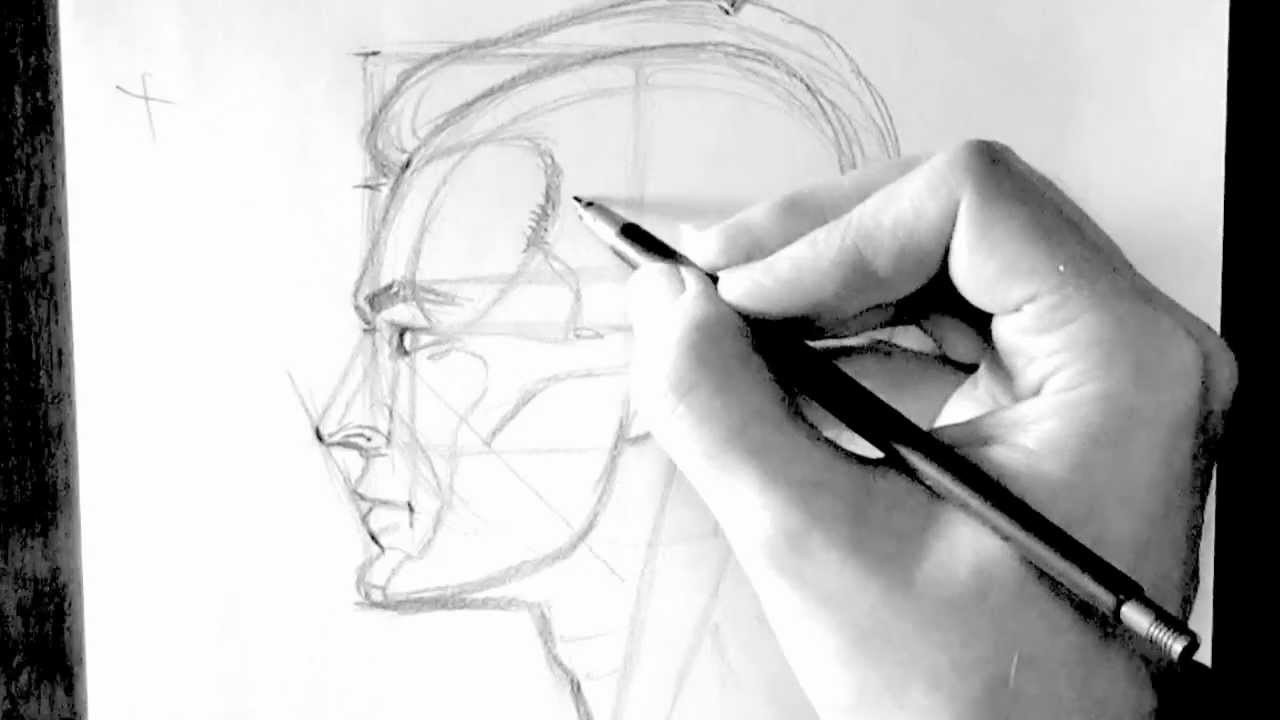 how to draw a head. Profile view.  male DRAWforever.com
