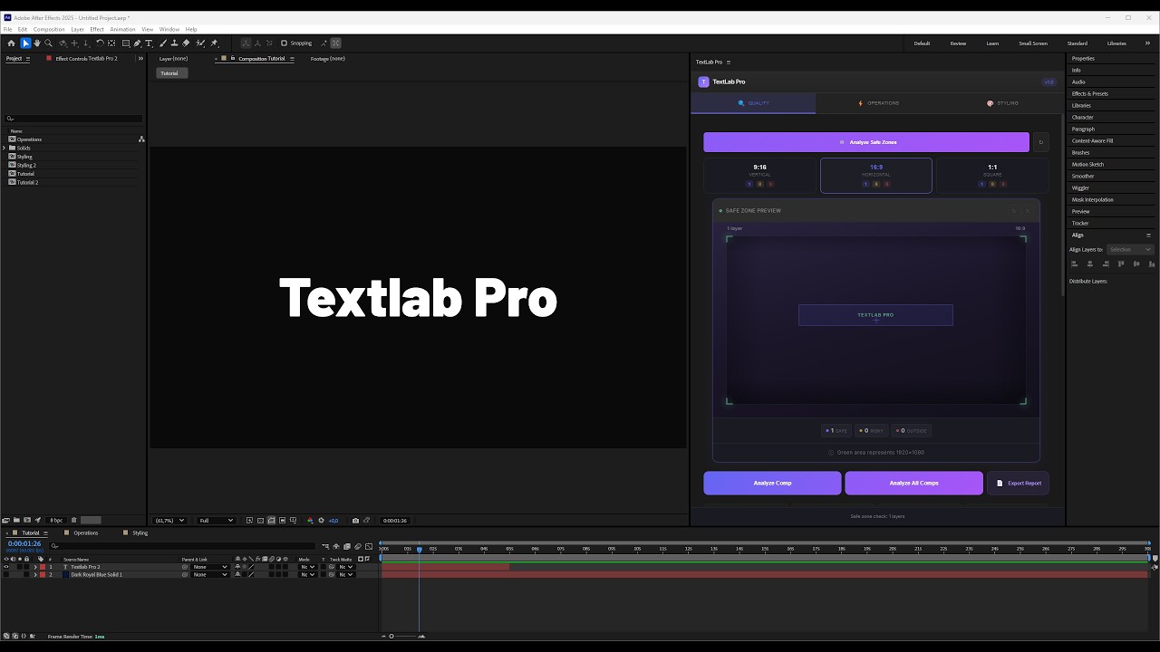 Textlab Pro - All-in-One Text Toolkit for After Effects | Full Tutorial