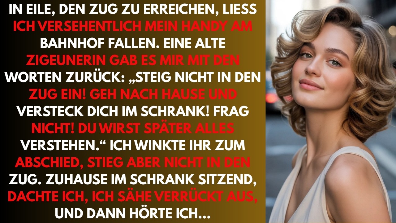 In Eile, den Zug zu erreichen, ließ ich mein Handy am Bahnhof fallen. Eine alte Zigeunerin gab es mi