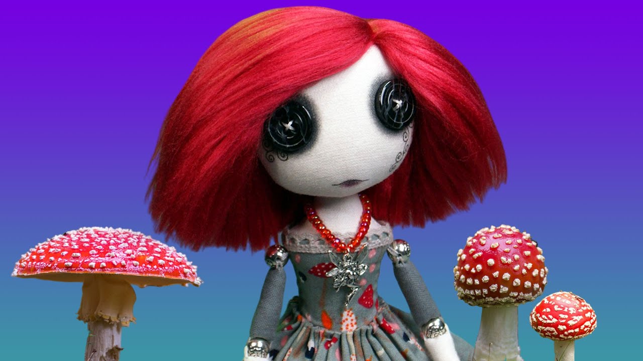 Making a button eyed mushroom girl