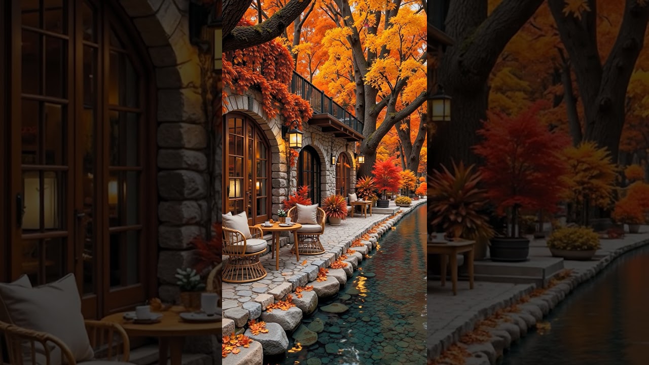 Relaxing Autumn Jazz Music on the Lake | Cafe Jazz for Study, Work #autumnjazz #jazzcafe