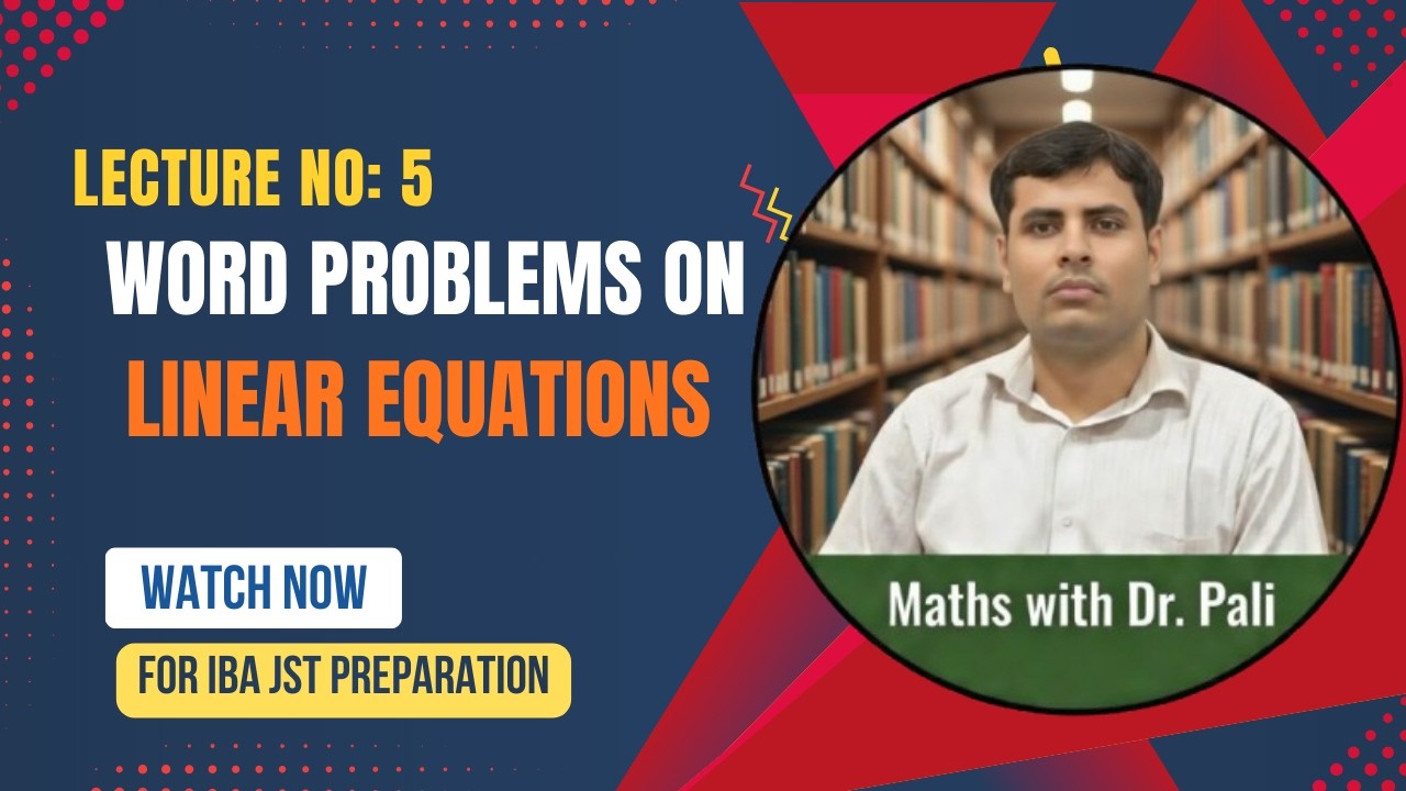 Word problems on linear equations for JST | IBA Test 