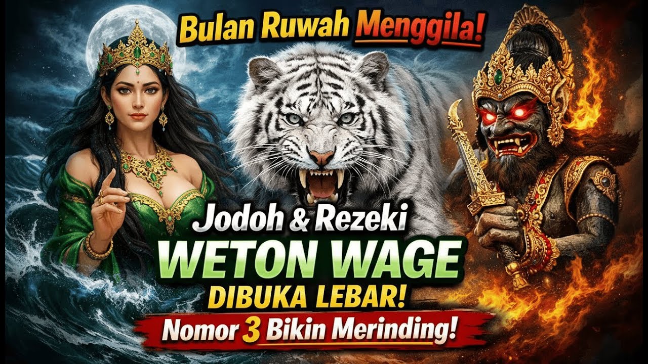 Bulan RUWAH MENGGILA ❗ Jodoh dan Rezeki WETON WAGE Terbuka LEBAR ❗ nomor 3 bikin MERINDING ❗
