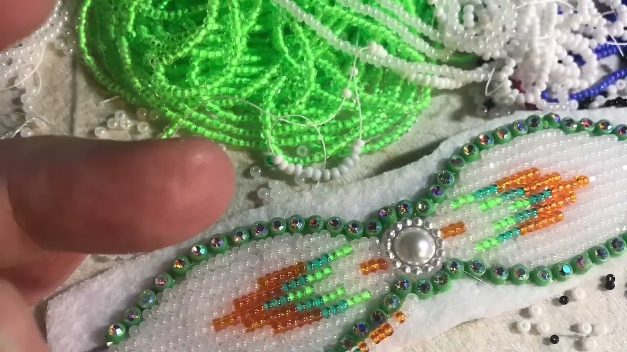 Beaded Hair bow Barrette