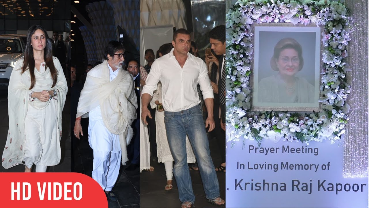 Kareena Kapoor, Sohail Khan, Amitabh Bachchan At Krishna Raj Kapoor Prayer Meet