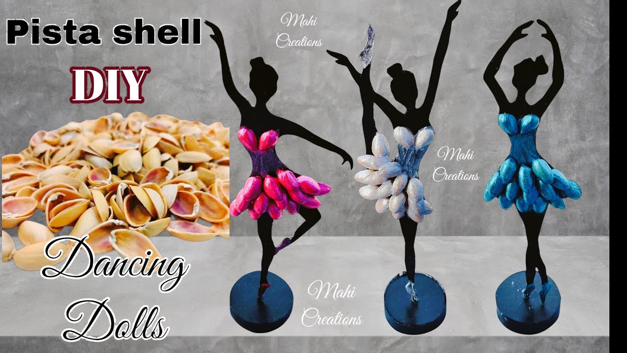 DIY Psita shell  dancing dolls making tutorial || Best out of waste || Table decors || Home decors||