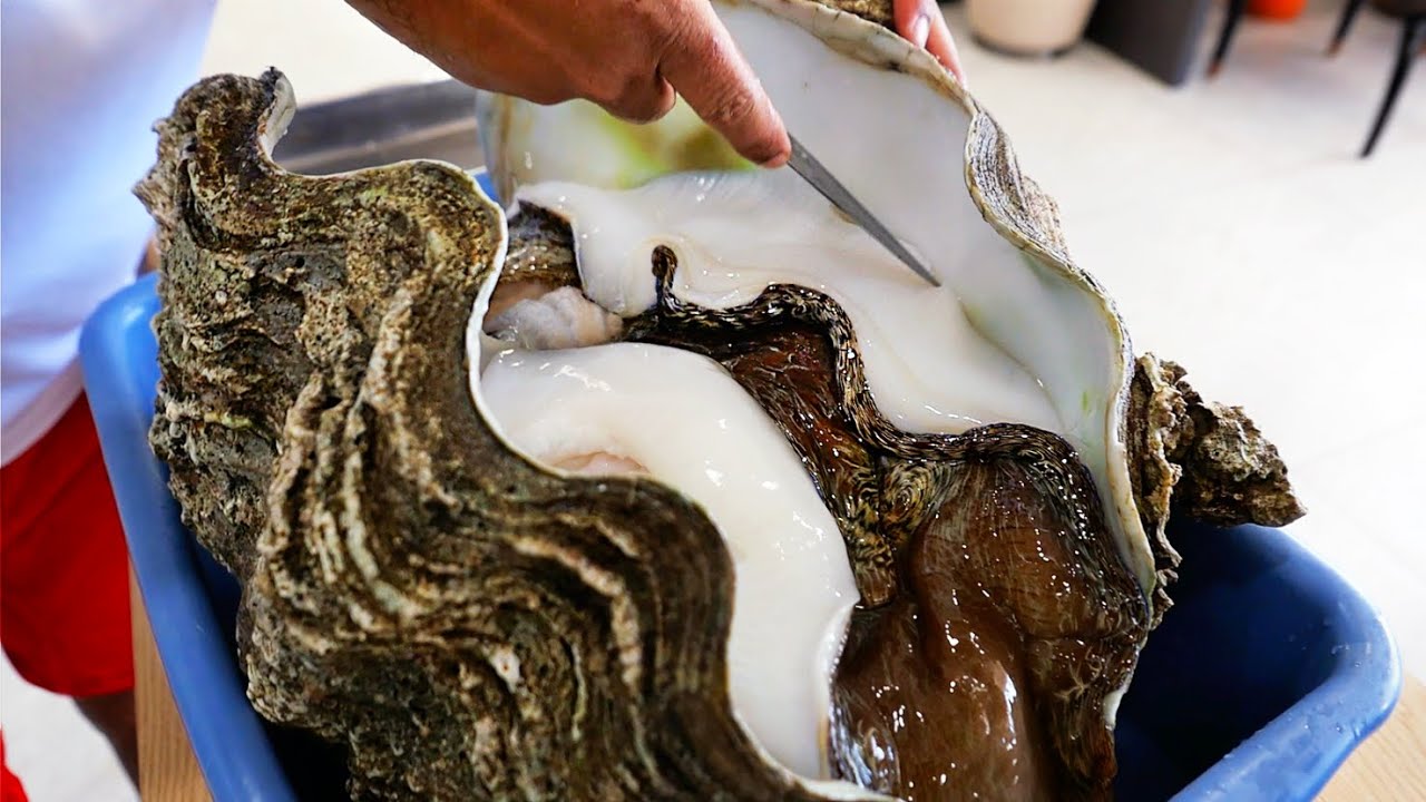 Кухня Палау - ГИГАНТСКИЙ СТРАННЫЙ МОЛЛЮСК Сашими и Жареный рис Морепродукты Корор