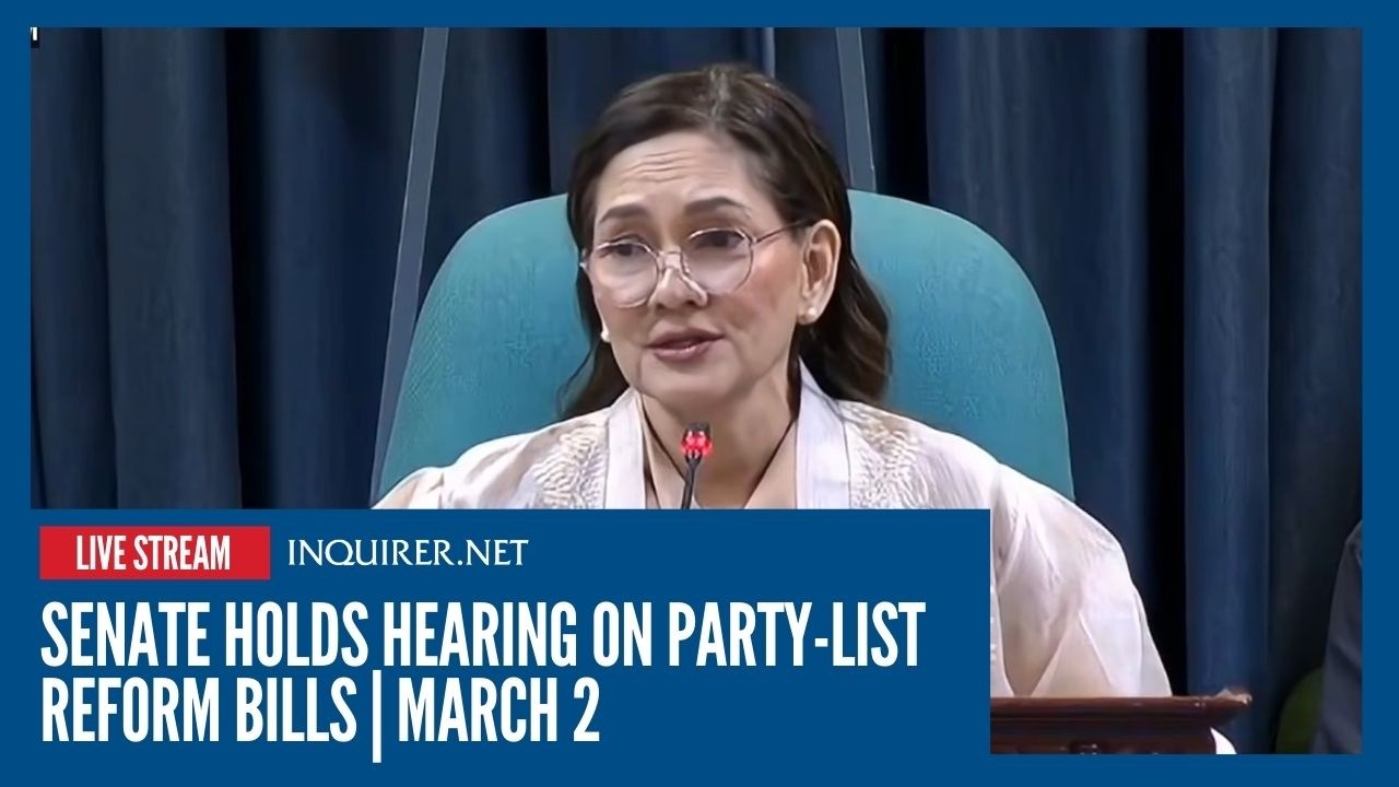 LIVE: Senate holds hearing on Party-List Reform Bills | March 2