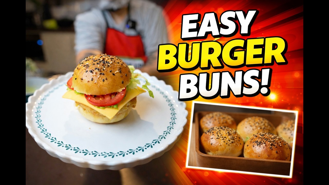 How to make Burger Buns at Home! (Easy)