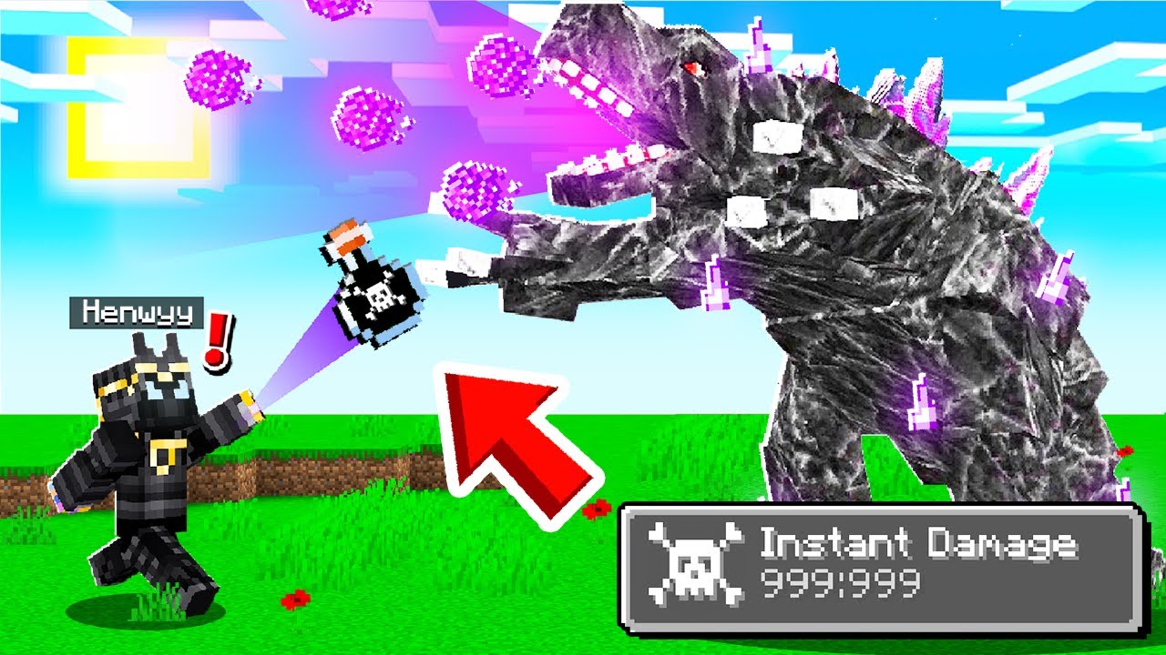 INSTANT KILL POTION on MOBZILLA in Crazy Craft!