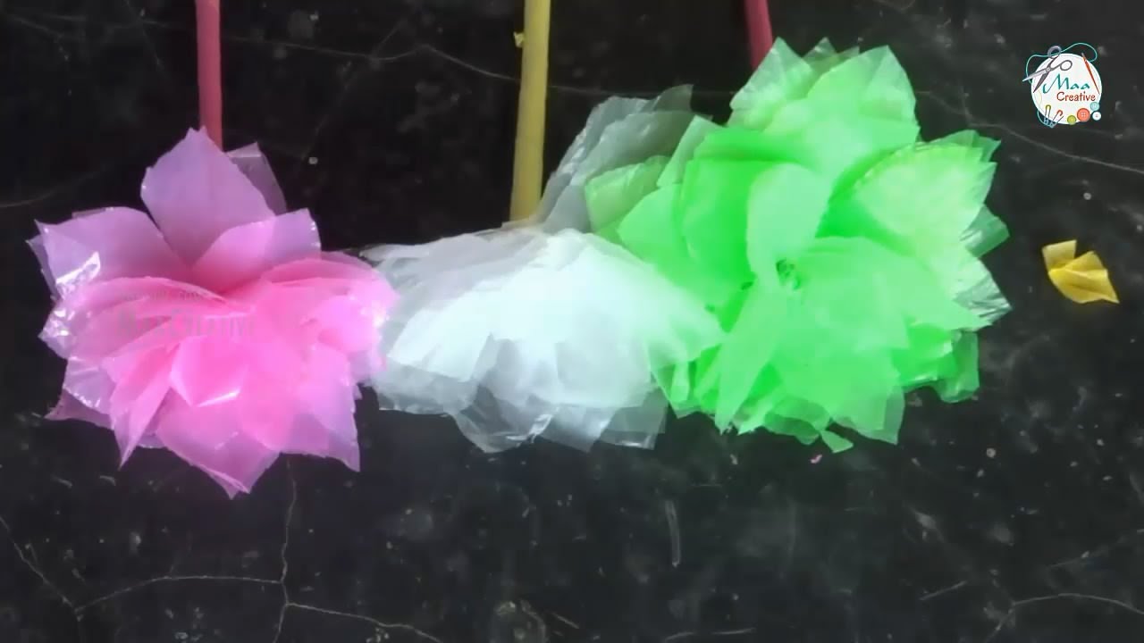 Plastic Bags Flower  DIY Crafts by Maa Creative