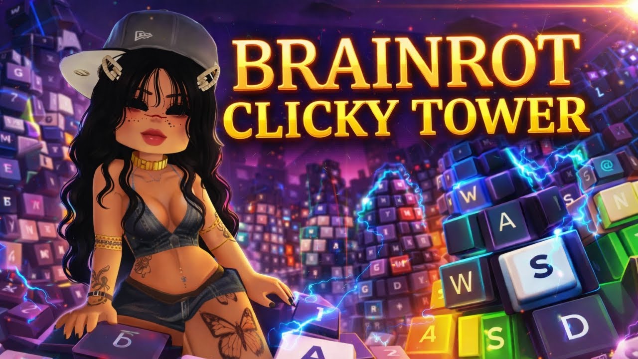 [ASMR] I Survived Brainrot Clicky Tower 😭⌨️ | Roblox | Keyboard Sounds, NoTalking And Music