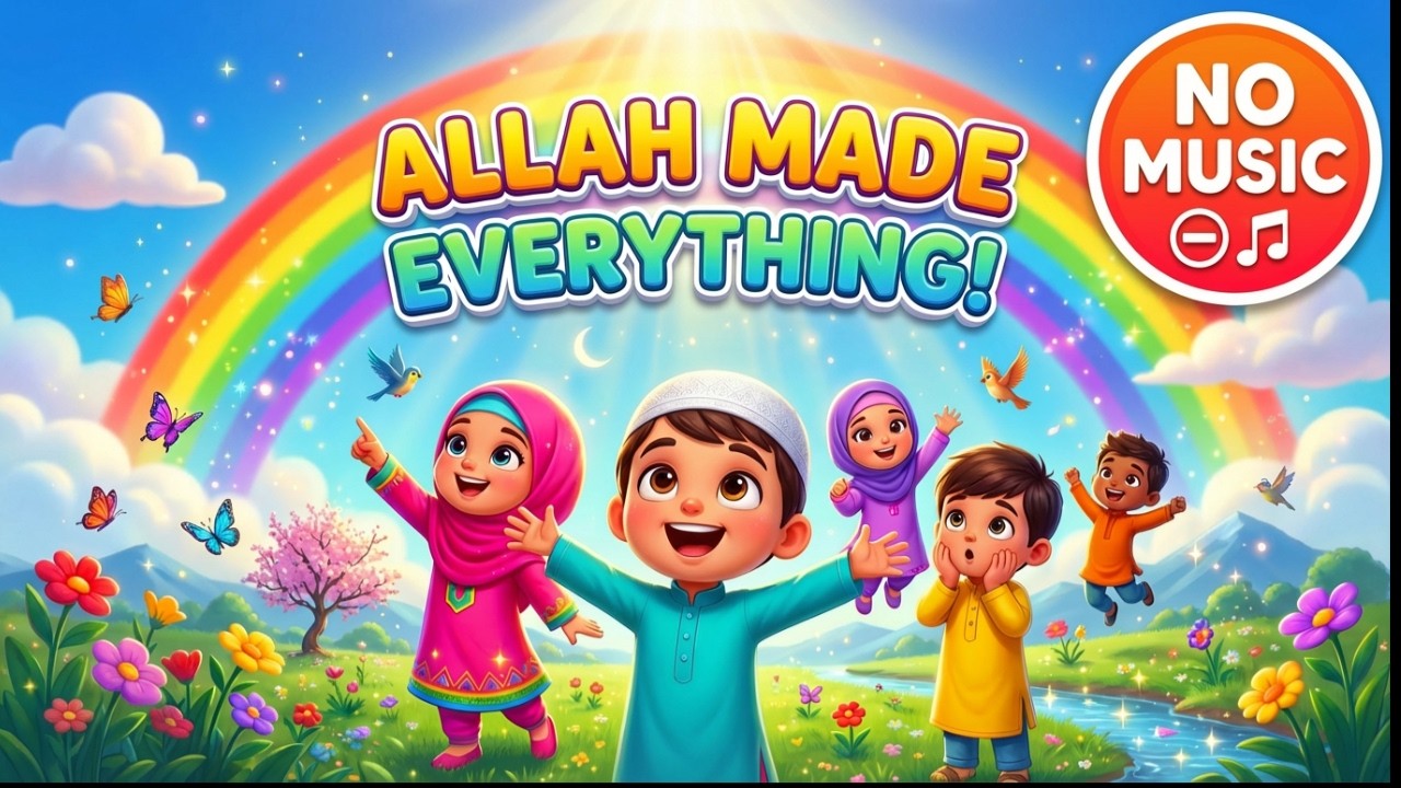 Allah Made The World 🌍 | Islamic Songs For Kids  |No Music  Kids Islamic Rhymes