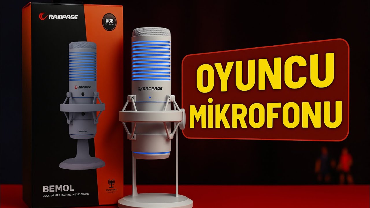 GÜRÜLTÜ ENGELLEMEYE SAHİP RGB MİKROFON Rampage Bemol