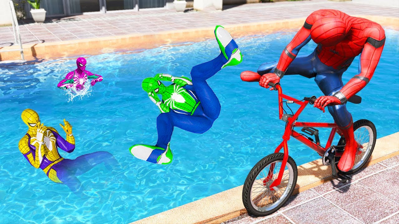 SPIDERMAN CRAZY JUMPS/FALLS #34 (GTA 5 Spider-Man Fails)