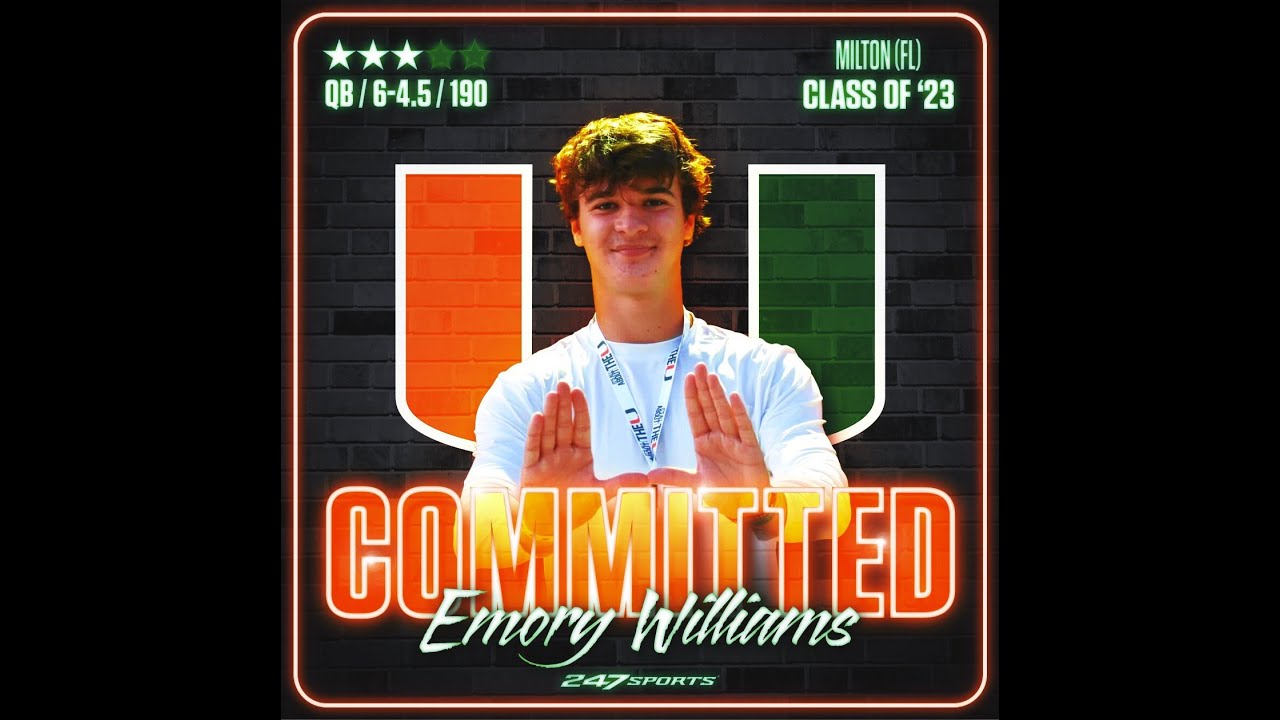 Emory Williams 3 Star ⭐⭐⭐QB Commits To Miami | Career Highlights