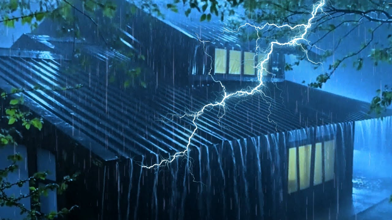 HEAVY RAIN AND THUNDER SOUNDS - DEEP SLEEP | Thunderstorm for Sleeping -Sounds Natural RAIIN# 15