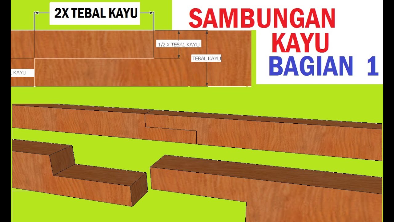 Cara menyambung kayu | sambungan kayu bibir lurus
