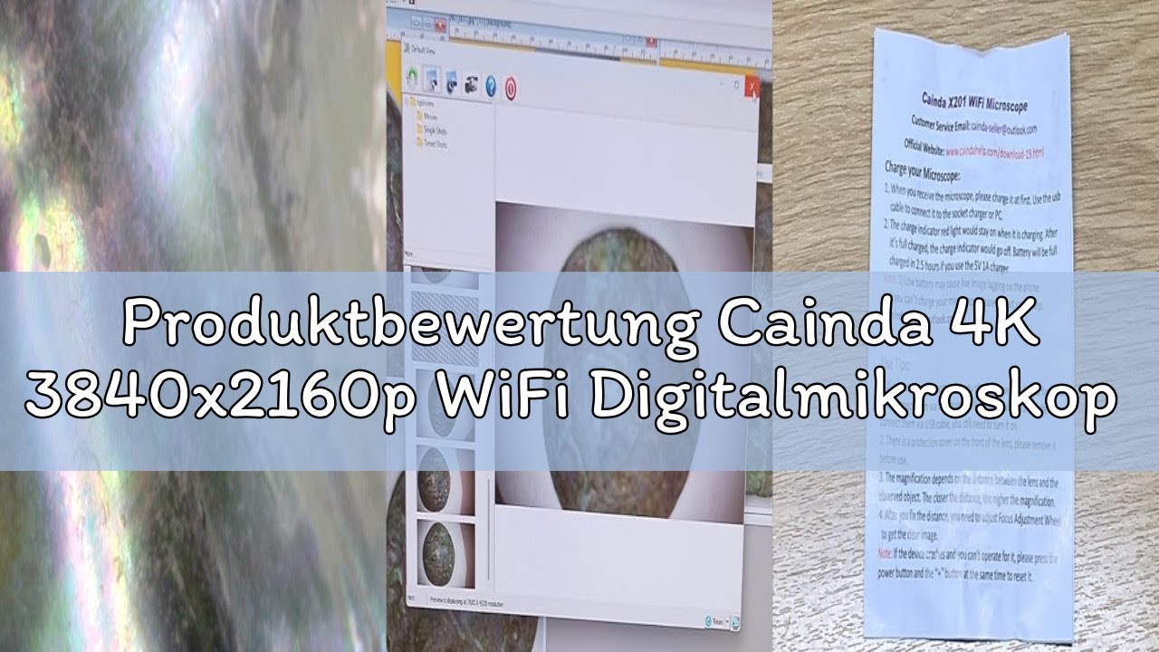 Produktbewertung Cainda 4K 3840x2160p WiFi Digitalmikroskop für iPhone Android Telefon und Windows M