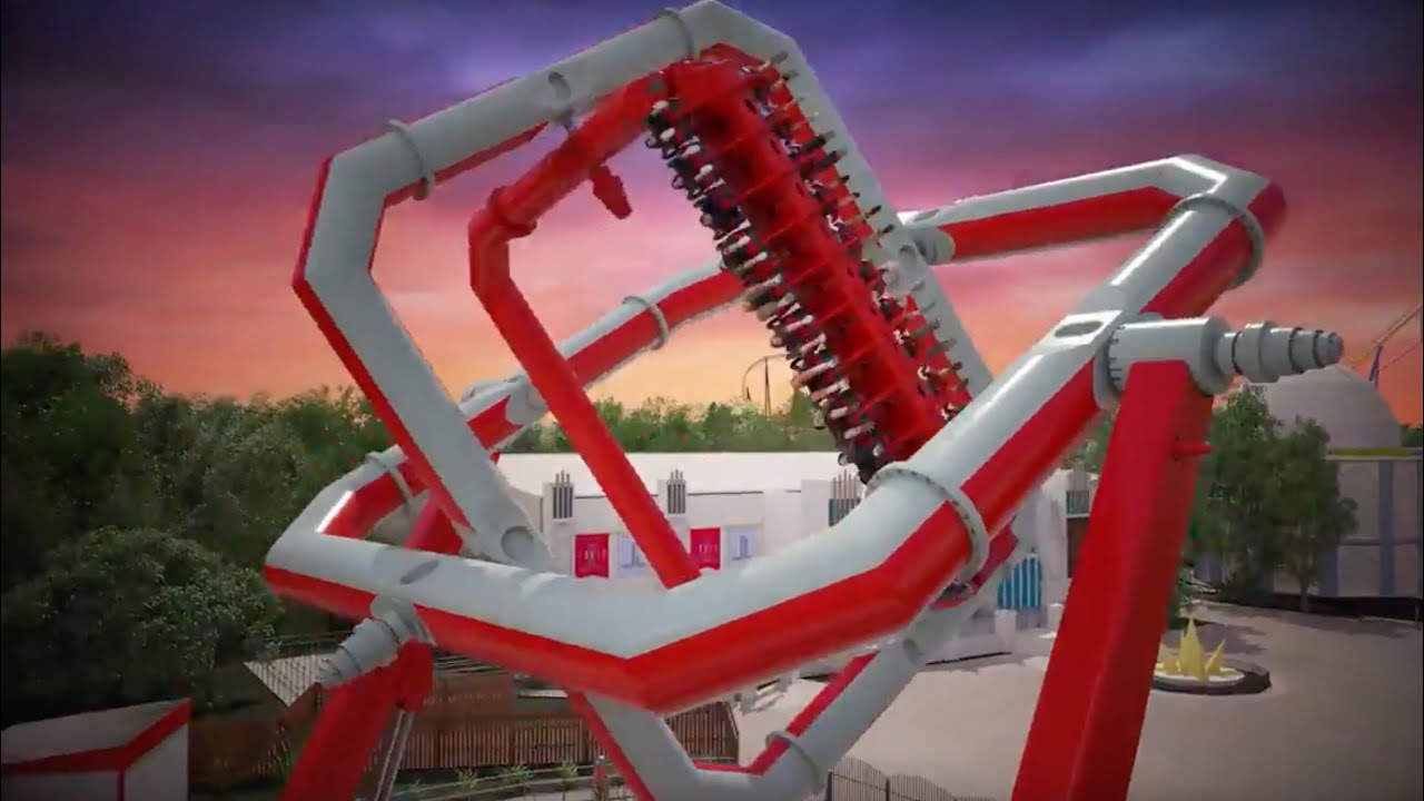 CYBORG Cyber Spin ride reveal at Six Flags