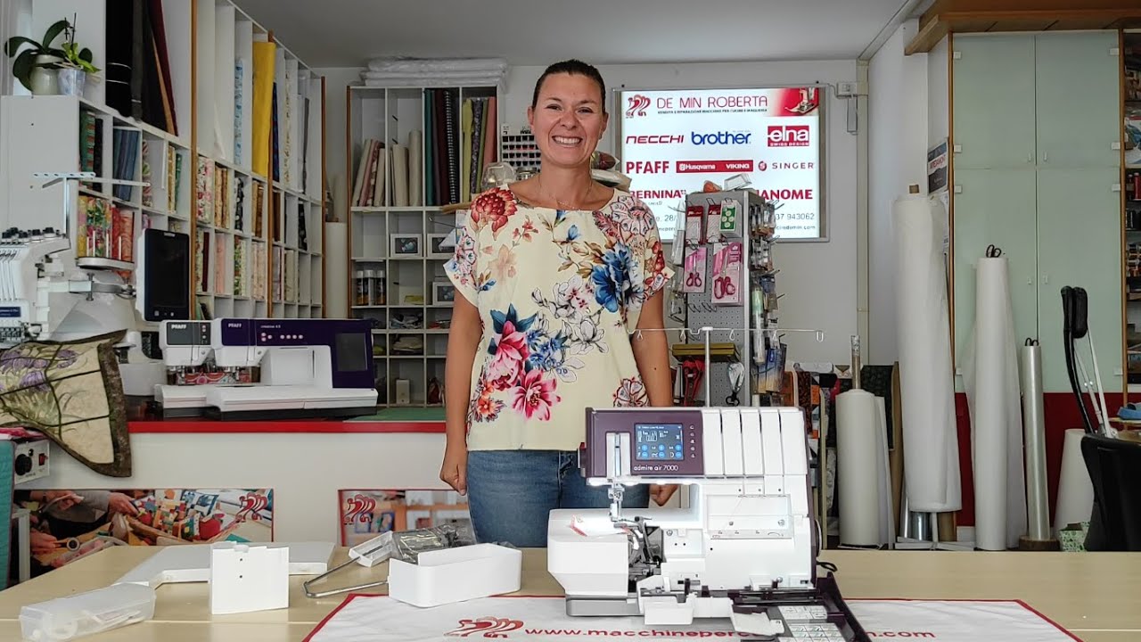Tagliacuci Pfaff Admire Air 7000  Overlock Copertura 2 aghi infilatura a Aria macchinepercuciredemin