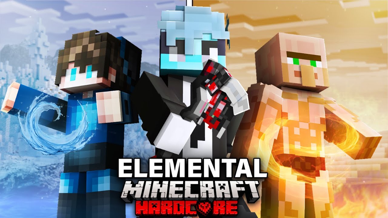 100 Players Simulate Minecraft's Elemental Hunger Games...