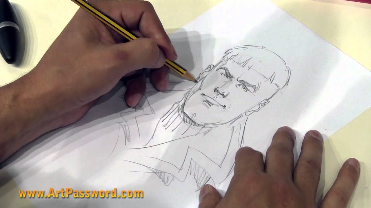 RAGS MORALES, sketching at the Barcelona Comic Con 2012