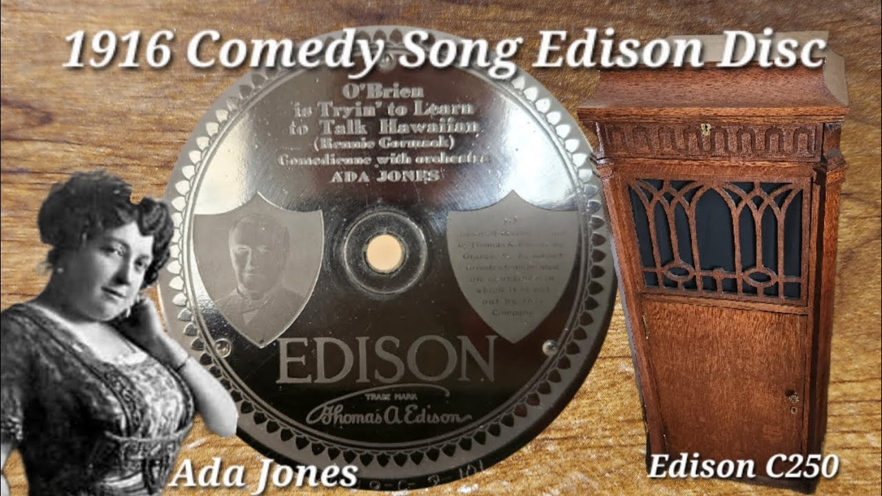 Пластинка Edison Diamond Disc 1917 года - O'Brien is Tryin' To Learn to Speaking Hawaiian - Ada J...