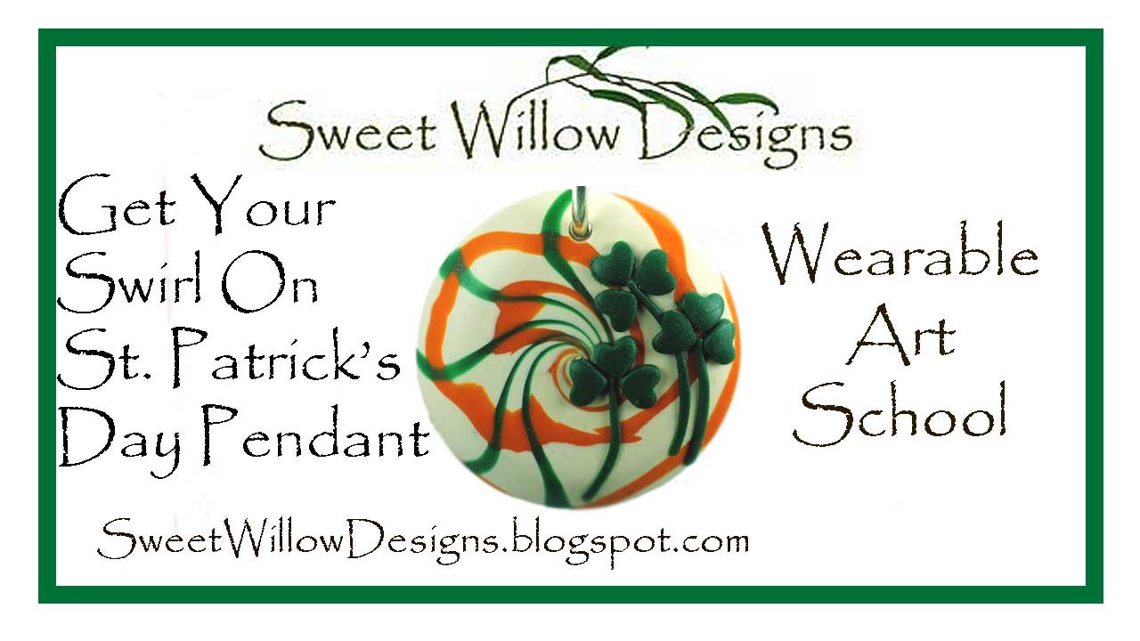 Polymer Clay Tutorial Get Your Swirl On St Patrick Pendant