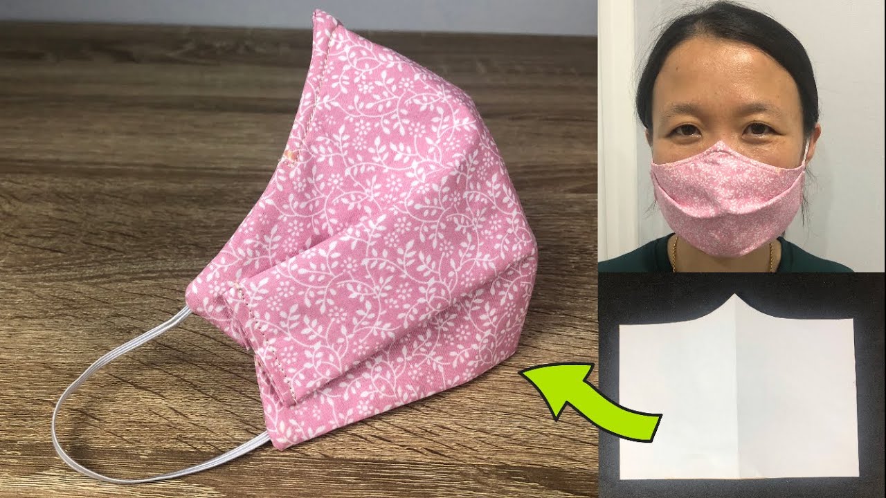 How to make face mask DIY | หน้ากากอนามัยทำเอง แบบไม่เย็บตรงกลาง