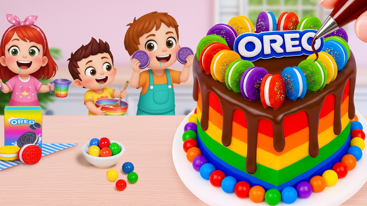 Miniature Rainbow Cake Decorating 🌈 How To Make Tasty Mini Rainbow OREO Chocolate Cake 💙 Yummy Teeny