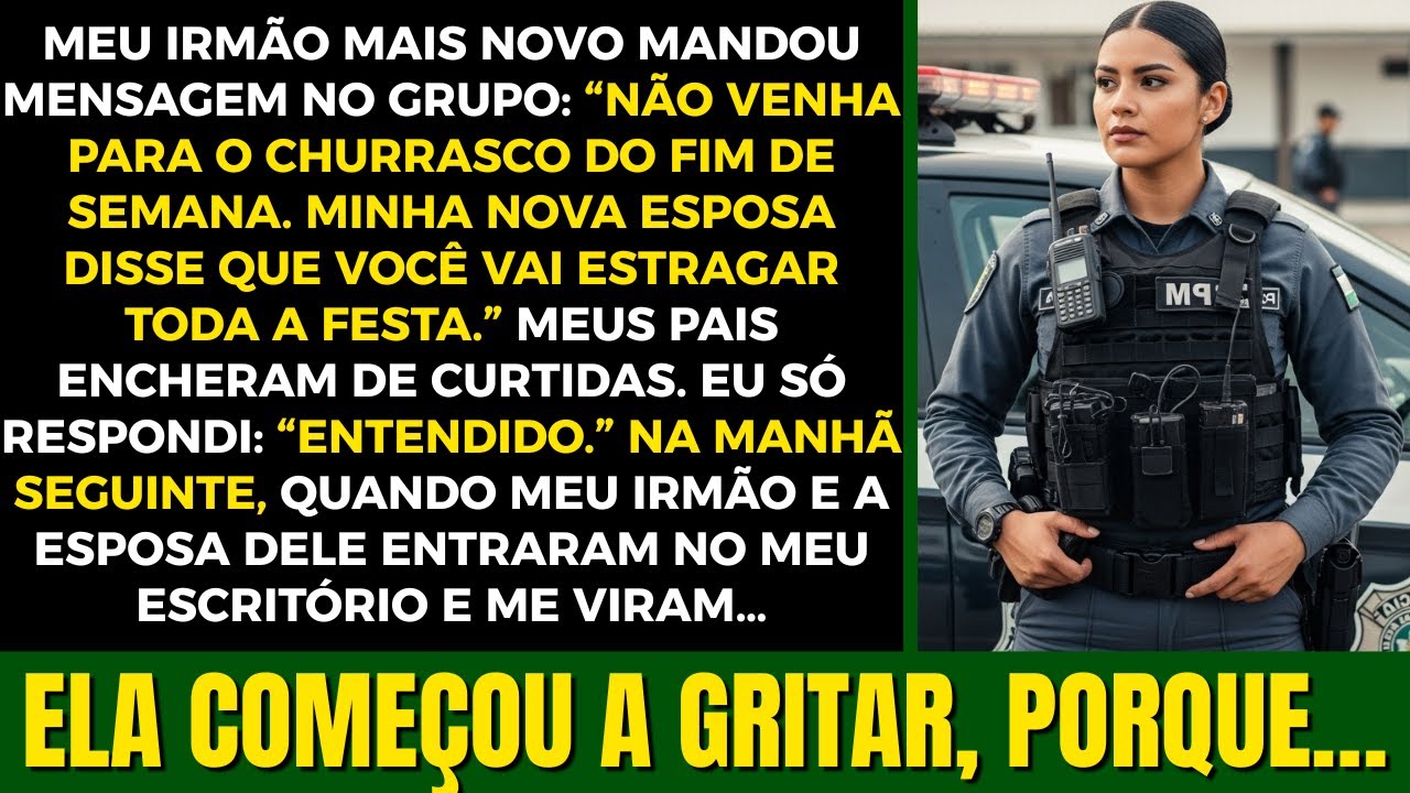 Meu irmão mais novo disse:“Não venha ao churrasco” Até que ele e a esposa entraram no meu escritório