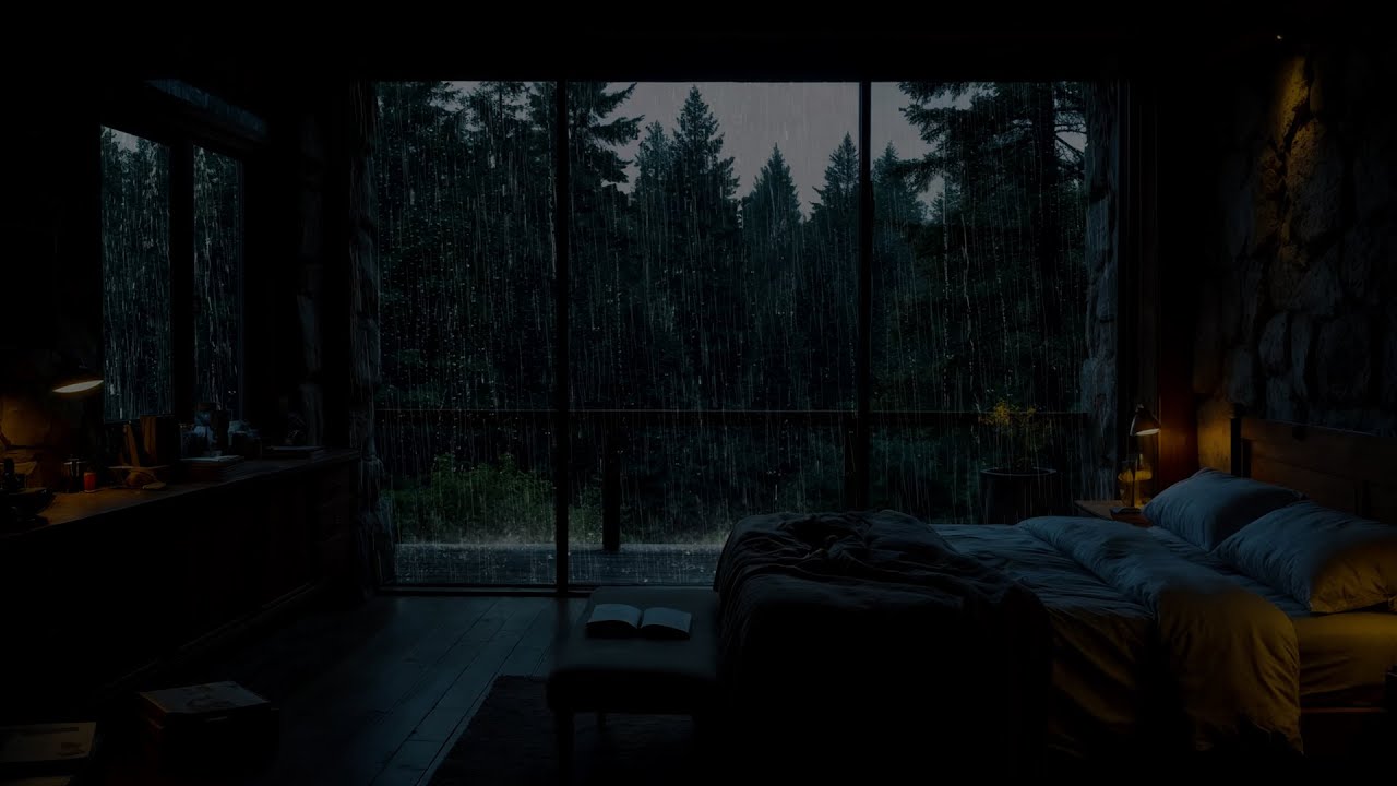 Let Go of Stress Instantly | Heavy Rain & Soothing Thunder Sounds for Sleep  Rain in the Forest
