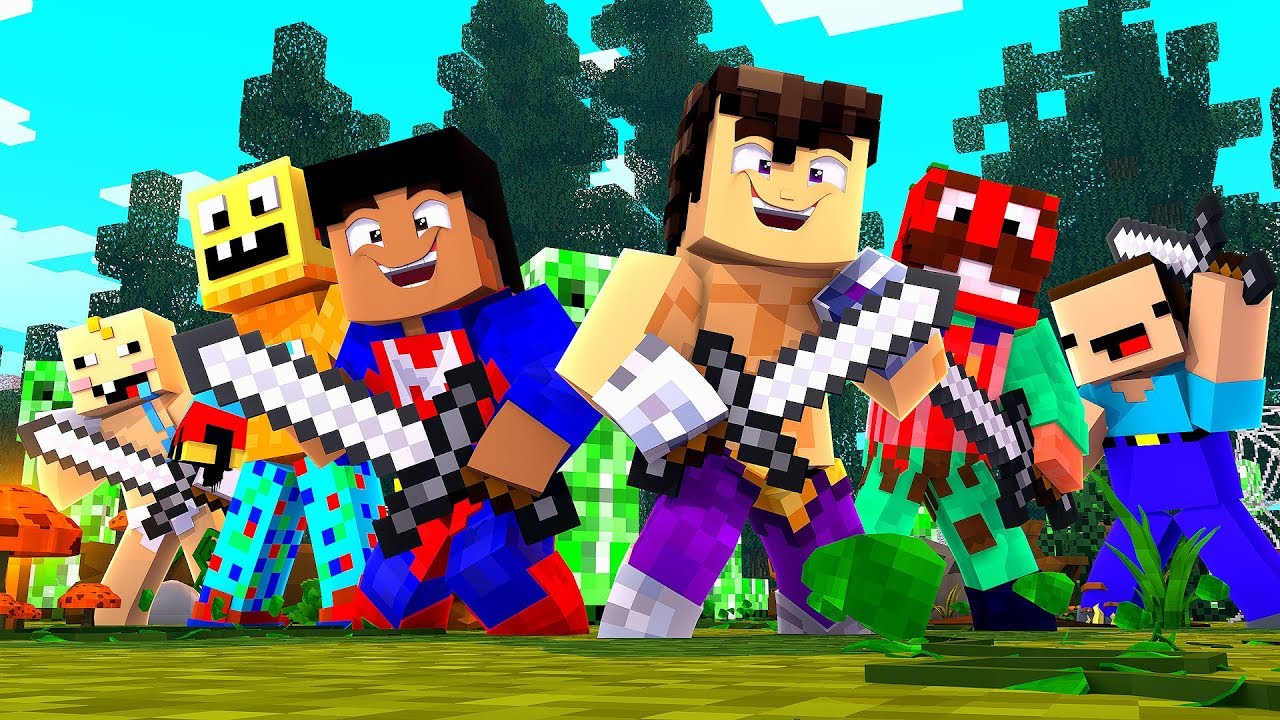 *MINECRAFT CON NOOBS* LOS CAZADORES DE CREEPERS 😂