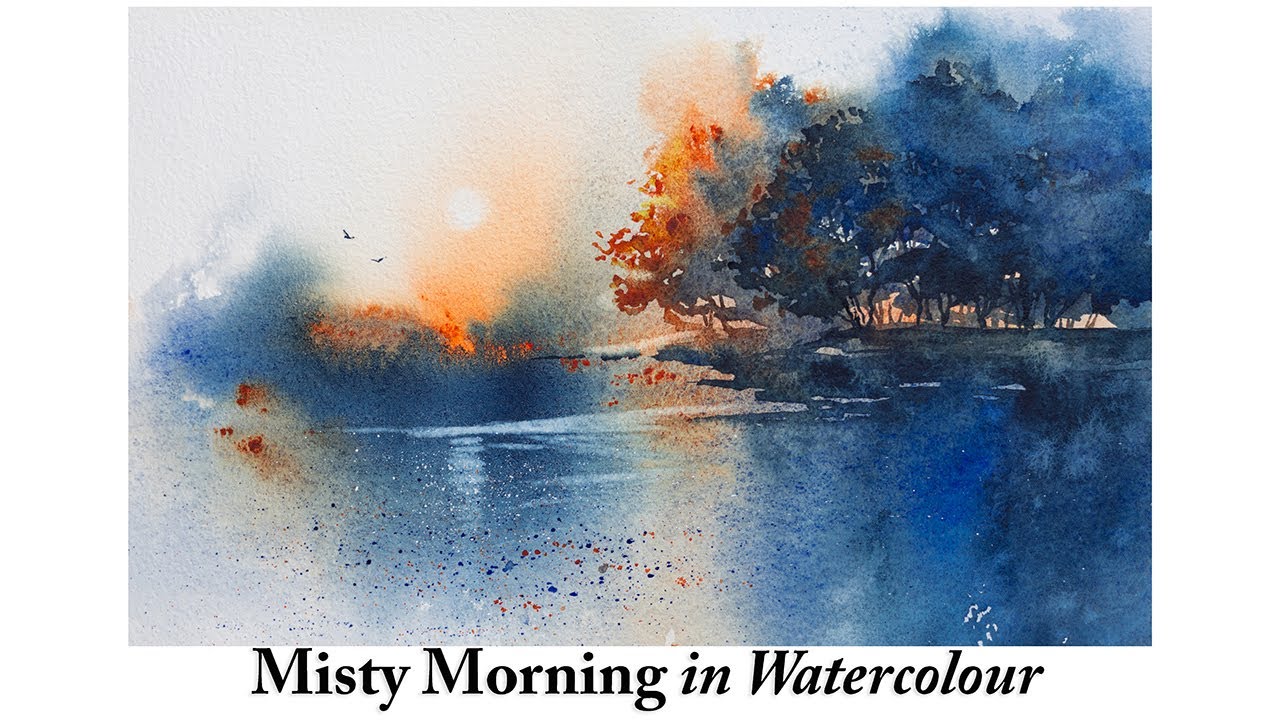 A Misty Morning in Watercolour | Abstract Wash to Atmospheric Landscape | Loose Painting Process