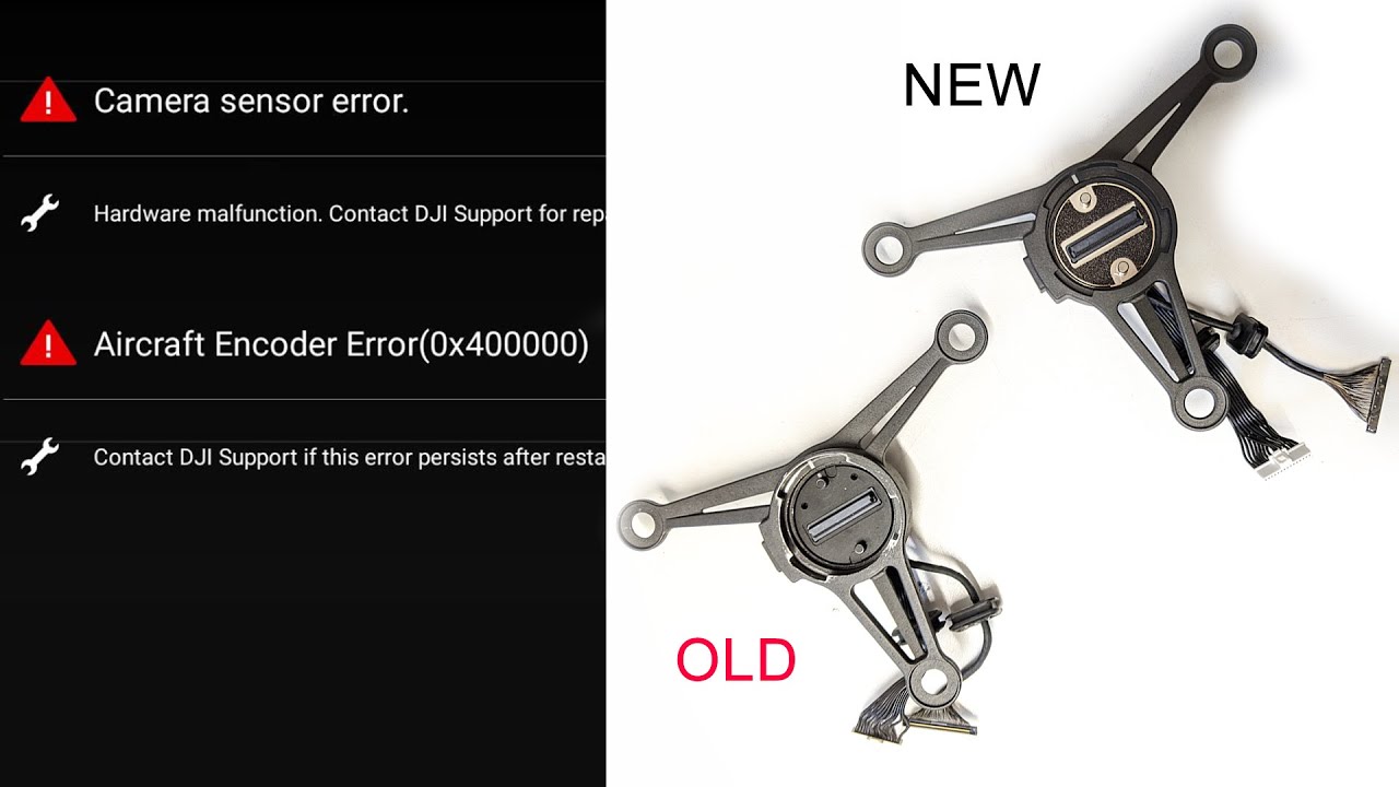 DJI Inspire2 gimbal vibration absorber board mount with sensor encoder error (0x400000) repair video