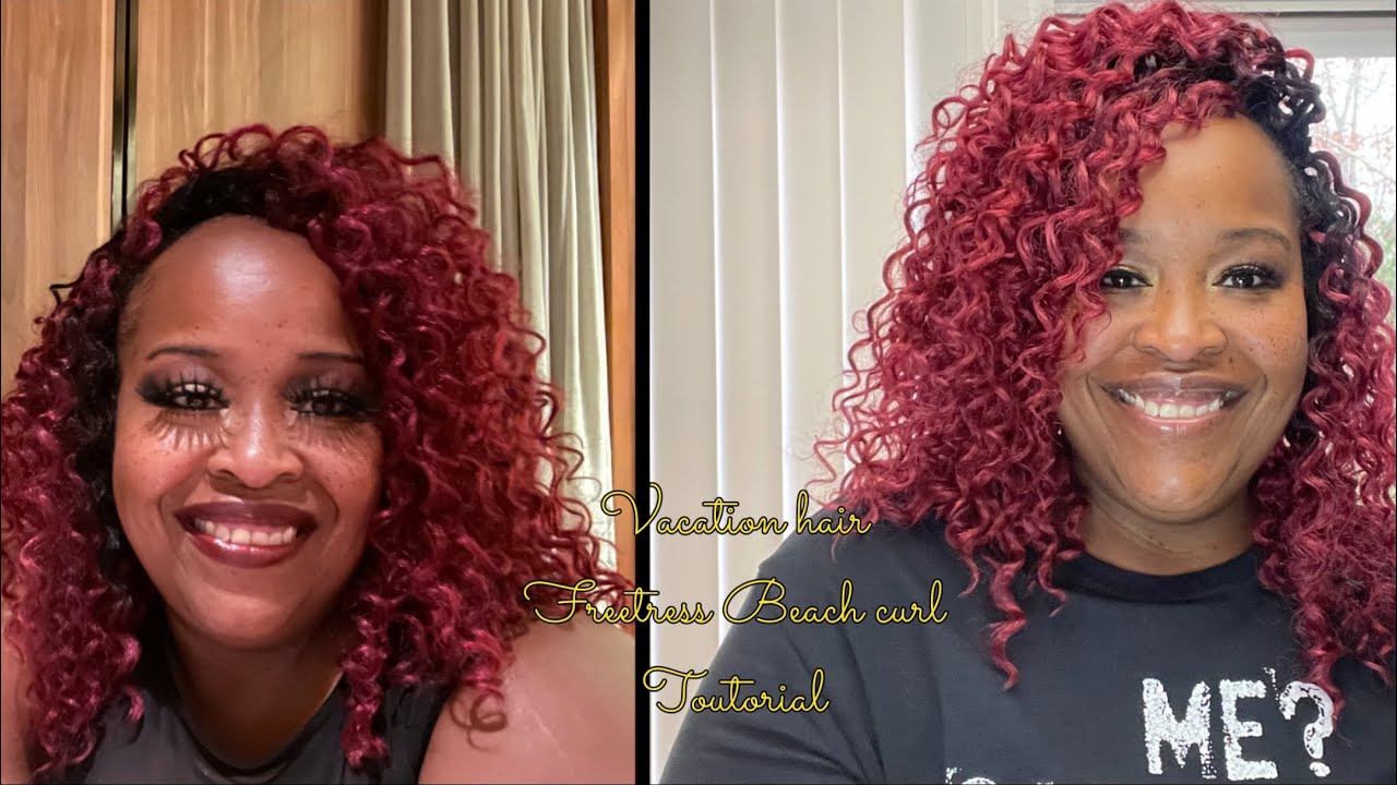 Best vacation/cruise hair EVER! Freetress Beach curl| tutorial| braiding pattern