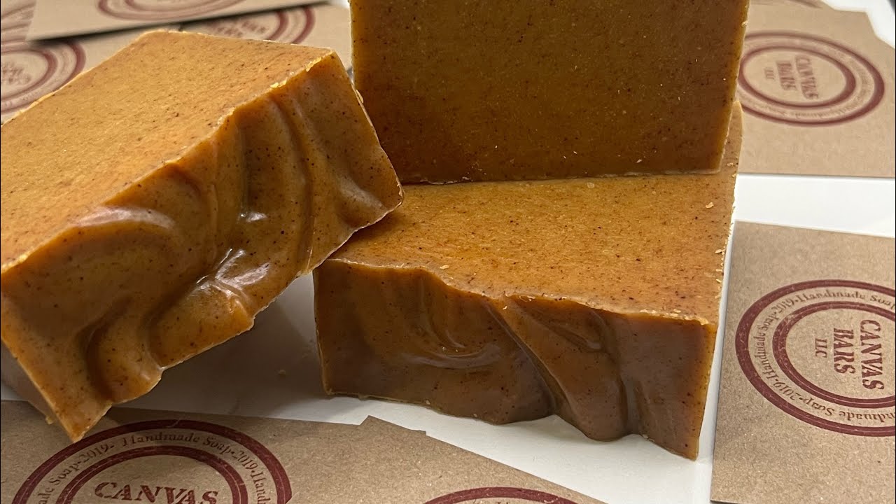 Making Turmeric and Shea cold processed soap!