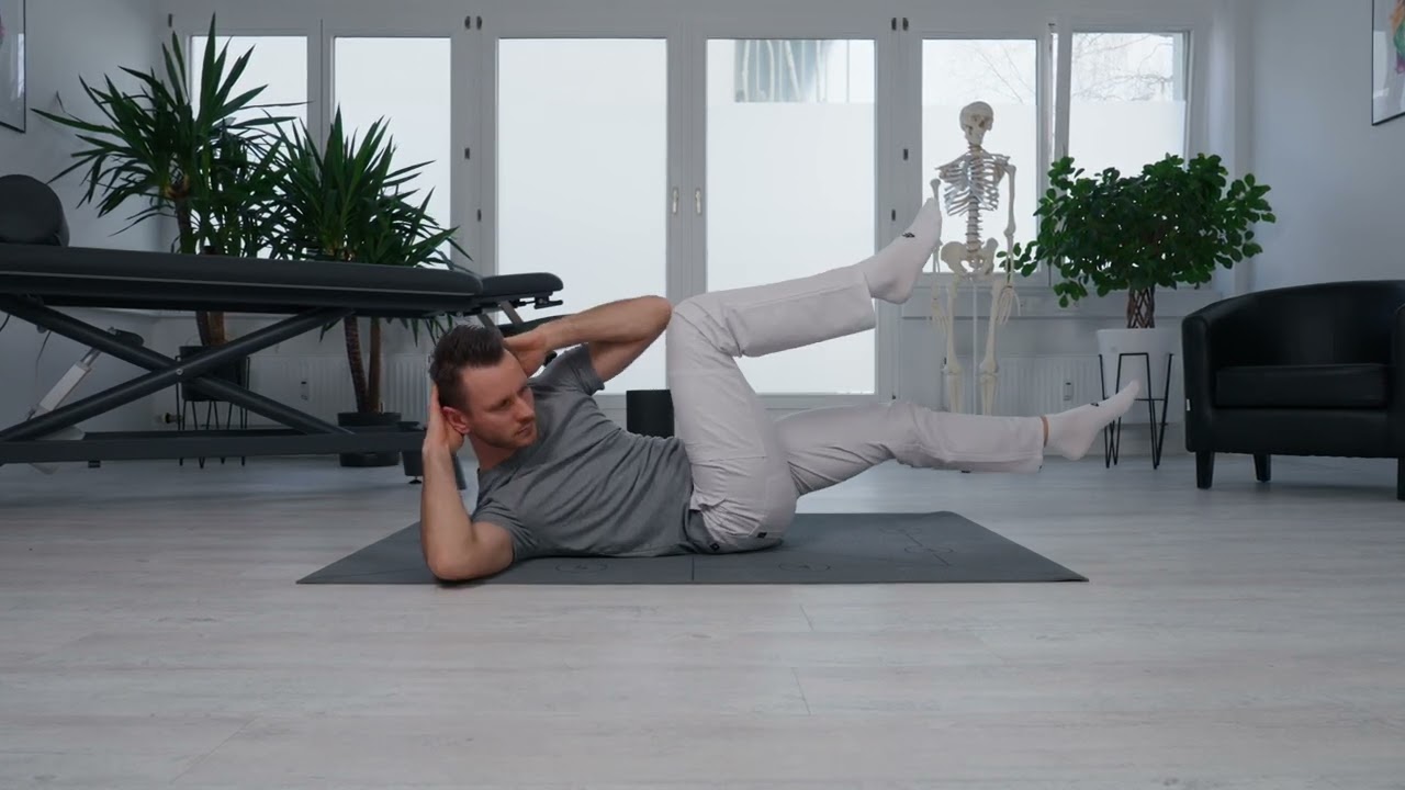 Diagonales Crunch mit Kniehub